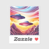 ソーサー飛んでいる・ビニール・シール シール (シート)