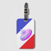 ソーサー飛んでいる ラゲッジタグ (正面縦)