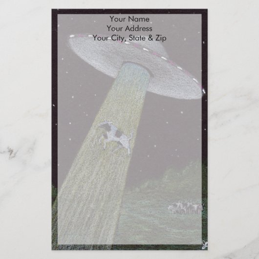 ソーサー飛んでいる 便箋 (正面)