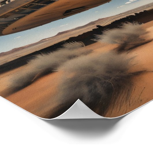 ソーサ飛んでいるーの着陸 ポスター (角)