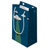 ソーサ飛んでいるーエイリアン牛の誘拐 スモールペーパーバッグ (正面アングル)