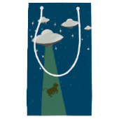 ソーサ飛んでいるーエイリアン牛の誘拐 スモールペーパーバッグ (正面)