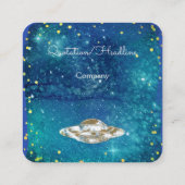 ソーサ飛んでいるー芸術的銀河系 スクエア名刺 (裏面)