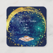 ソーサ飛んでいるー芸術的銀河系 スクエア名刺 (正面)