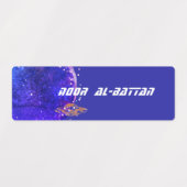 ソーサ飛んでいるー芸術的銀河系 ラベル (デザイン1)