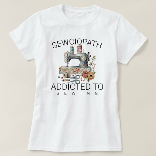 ソーシオパス – ミシン漬け Tシャツ (デザイン正面)