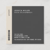 ソーシクラシックャルメディア（ダークグレー） スクエア名刺 (裏面)