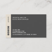 ソーシクラシックャルメディア（ダークグレー） 名刺 (裏面)