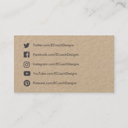 ソーシャシンプルルメディアとの自然プロフェッショナル 名刺 (裏面)