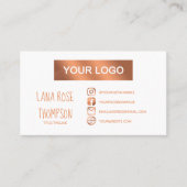 ソーシャフェイクルメディアのロゴと写真をフォイル 名刺 (正面)