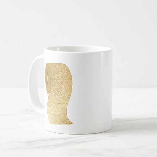 ソーシャルおもしろいトイレ紙 コーヒーマグカップ (正面左)