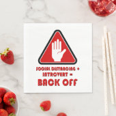 ソーシャルの距離と内向き、バックオフ スタンダードランチョンナプキン (インサイチュ)