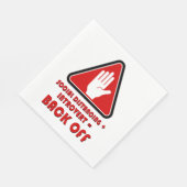 ソーシャルの距離と内向き、バックオフ スタンダードランチョンナプキン (角)