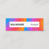 ソーシャルはっきりしたアカラフルイコストライプン付き手作り スキニー名刺 (正面)