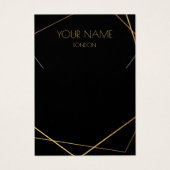 ソーシャルアイコン付きの幾何学的ネックレスディスプレイカード (正面)