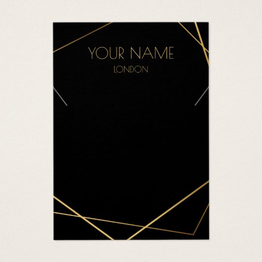 ソーシャルアイコン付きの幾何学的ネックレスディスプレイカード (正面)