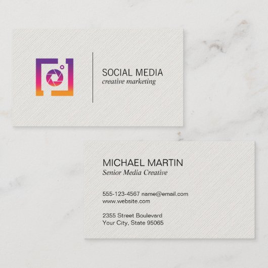 ソーシャルアイコン | ソーシャルメディアマーケティング名刺 名刺 (正面/裏面)