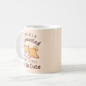 ソーシャルエナジー切れの柴犬 かわいいけど疲れたよ コーヒーマグカップ (正面左)