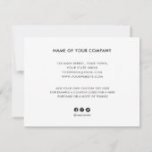 ソーシャルカスタムメディアのロゴエレガントサンキューカード サンキューカード (裏面)