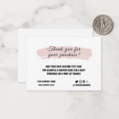 ソーシャルカスタムメディアのロゴエレガントサンキューカード ノートカード (正面/裏面インサイチュ)