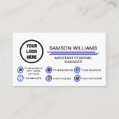 ソーシャルカスタムメデモダンィアのロゴアイコン 名刺 (正面)