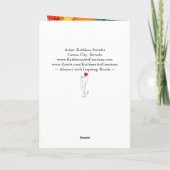 ソーシャルカラフル配布用単語グリーティングカード カード (裏面)