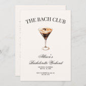 ソーシャルクラブエスプレッソカクテルバッハの日程 招待状 (正面/裏面)