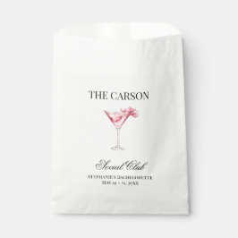 ソーシャルクラブピンクカクテルハングオーバーキットバッハパーティー フェイバーバッグ