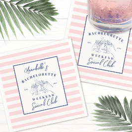 ソーシャルクラブプリッピー ブライズメイドパーティー スタンダードカクテルナプキン