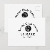 ソーシャルクラブ名の追加チームプレーヤー名の日付の年 ポストカード (正面/裏面)
