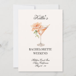 ソーシャルクラブ赤面マルティニカクテルw/QRコードバッハ 招待状