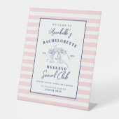 ソーシャルクラ名門私立校風のブバチェロレッテウェルカムサイン 台座サイン (正面)