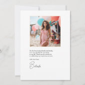 ソーシャルク独占的ラブバチェロレッテ週末写真 サンキューカード (裏面)