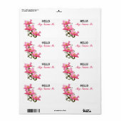 ソーシャルグループミーティングポピーHello紙名タグ ラベル (フルシート)