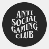 ソーシャルゲーミングクラブおもしろいビデオゲームプレーヤー ラウンドシール (正面)