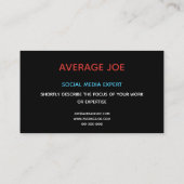 ソーシャルシンプルメディアの専門家向け名刺 名刺 (裏面)