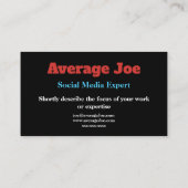 ソーシャルシンプルメディアの専門家向け名刺 名刺 (裏面)