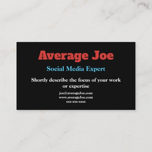 ソーシャルシンプルメディアの専門家向け名刺 名刺 (裏面)