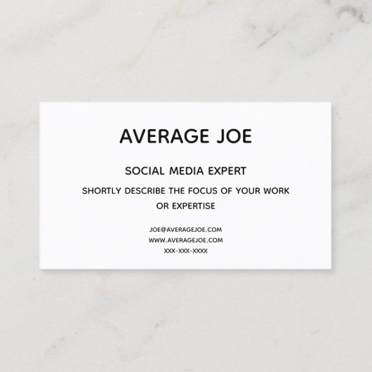 ソーシャルシンプルメディアの専門家向け名刺 名刺 (裏面)