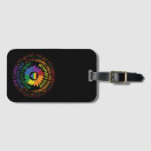 ソーシャルジャスティスレインボーカラーズワードアート ラゲッジタグ (正面横)