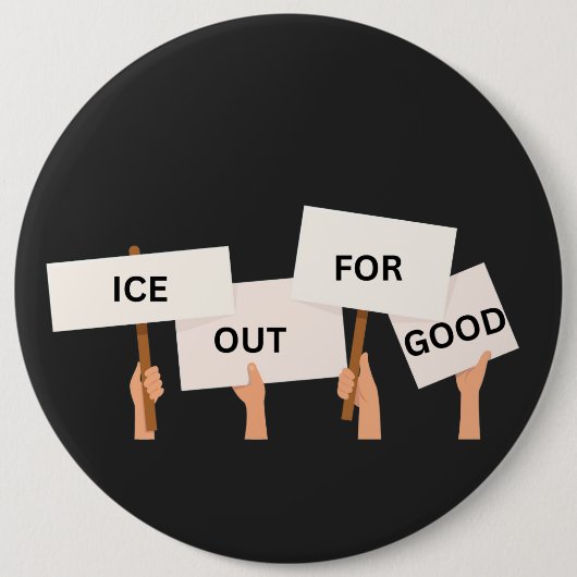 ソーシャルジャスティス ICE反対 缶バッジ (正面)