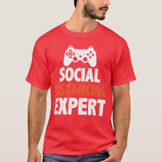 ソーシャルディスタンシングの達人+ビデオゲーム+ゲーミングギフト Tシャツ