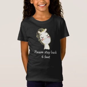 ソーシャルディスタンシングセーフティフェイスマスクゼブラ Tシャツ