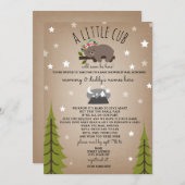 ソーシャルディスタンシングベビーシャワーメールフローラベア 招待状 (正面/裏面)