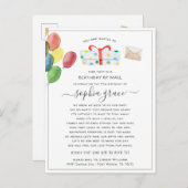 ソーシャルディスタンシング誕生日(メール招待状) ポストカード (正面/裏面)