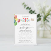 ソーシャルディスタンシング誕生日(メール招待状) ポストカード (スタンド正面)