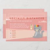 ソーシャルディスタンスのベビーシャワーの招待状 招待状 (正面/裏面)