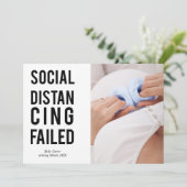 ソーシャルディスタンスの失敗Sans Serifタイポグラフィ 案内状 (スタンド正面)