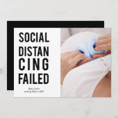 ソーシャルディスタンスの失敗Sans Serifタイポグラフィ 案内状 (正面/裏面)