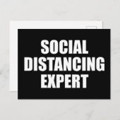 ソーシャルディスタンスの専門家 内向的 非社交的 インフルエンザ ポストカード (正面/裏面)